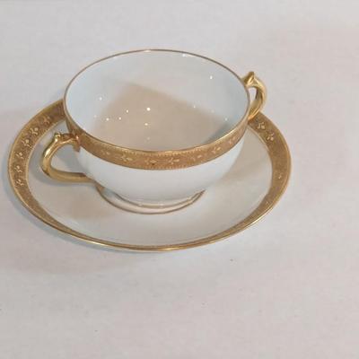 11 Pieces Cup & Saucers Limoges Wright Tyndale