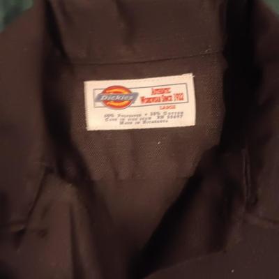 EXPRESS RIDERS LINED JACKET (L) AND A DICKIES SHIRT (L)