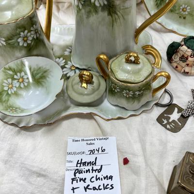 Hand Painted China, MCM racks and collectibles