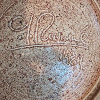 Decorative Signed Pottery Bowl