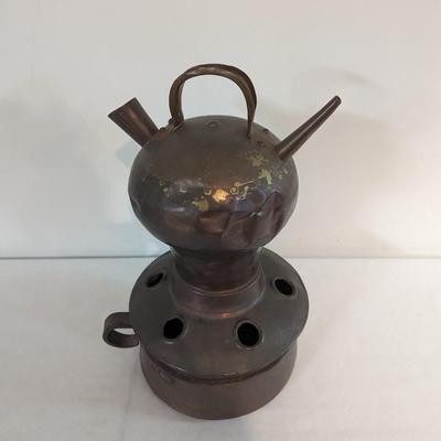 Vintage Copper Coffee Pot with Warmer