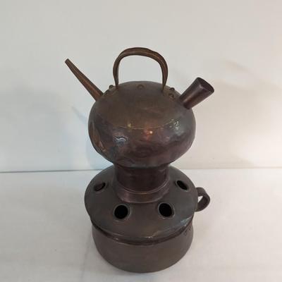 Vintage Copper Coffee Pot with Warmer