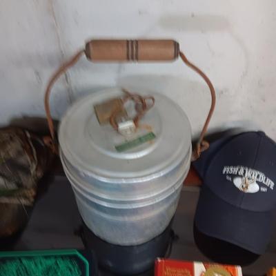 BOOKS ON RELOADING, BALL CAPS, KNIT HAT AND MESS KIT