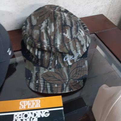 BOOKS ON RELOADING, BALL CAPS, KNIT HAT AND MESS KIT