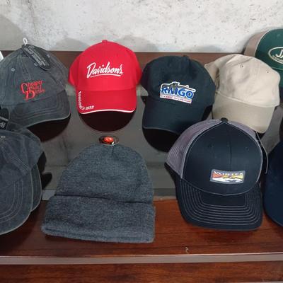 A SELECTION OF BALL CAPS, MANY ARE NEW