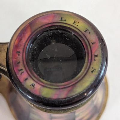Antique Opera Glasses/binoculars LEFILS PARIS Mother of Pearl And Brass