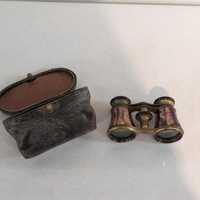 Antique Opera Glasses/binoculars LEFILS PARIS Mother of Pearl And Brass