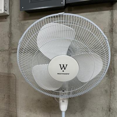 BOX AND OSCILLATING FAN ON AN ADJUSTABLE STAND