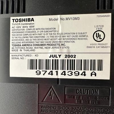 TOSHIBA COMBO TV & VCR PLAYER PLUS APEX DVD PLAYER W/REMOTE