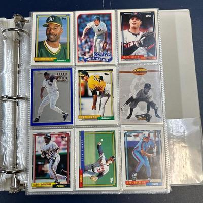 3 RING BINDER FULL OF SPORTS TRADING CARDS