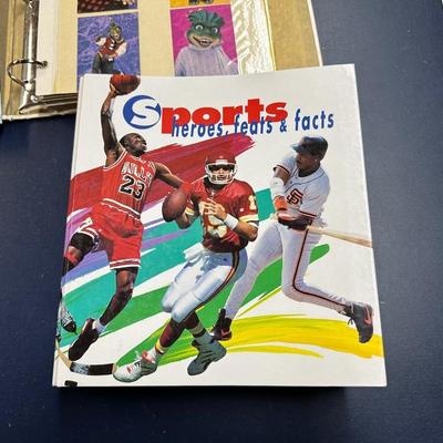 SPORTS AND WILDLIFE FACT BOOKS PLUS DINOSAUR TRADING CARDS