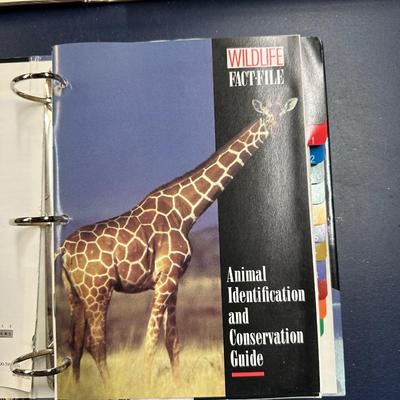 SPORTS AND WILDLIFE FACT BOOKS PLUS DINOSAUR TRADING CARDS