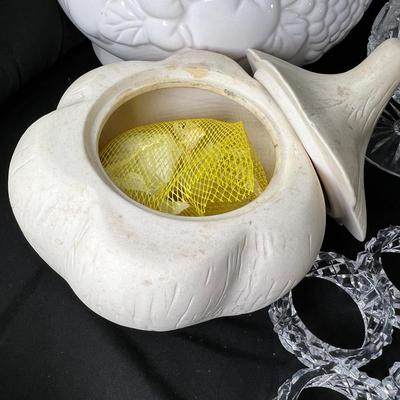 Cut lead cystal bowls, glasses