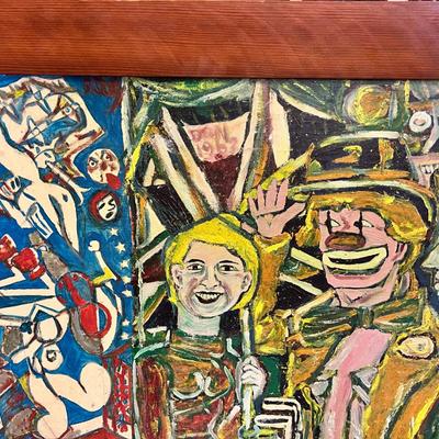 Donald Seeley Clown oil painting Collection of family oil paintings,
