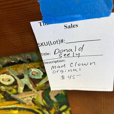 Donald Seeley Clown oil painting Collection of family oil paintings,