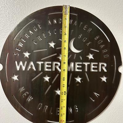 Metal Nola Water Meter Wall Art