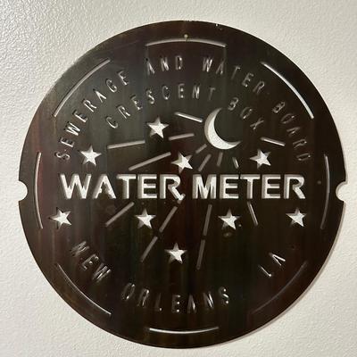 Metal Nola Water Meter Wall Art