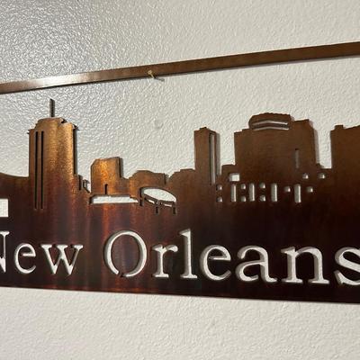 New Orleans Skyline Metal Wall Art