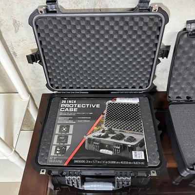 20" PROTECTIVE CASE & 4 PISTOL/ACCESSORY CASE