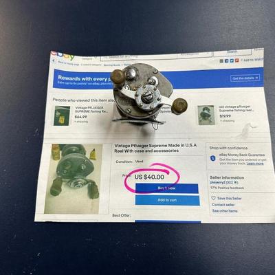 PFLUEGER SUPREME MADE IN THE USA FISHING REEL