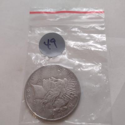 1922 U. S. Mint Silver Peace Dollar (#49)