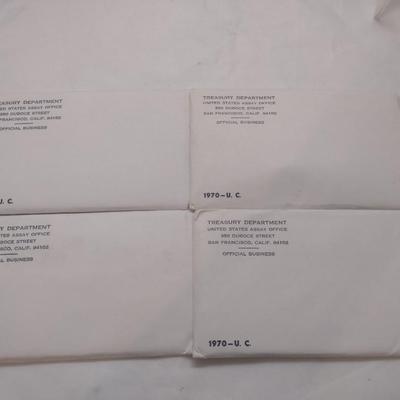 Set of Four 1970 U. S. Mint Uncirculated Coin Sets (#58)