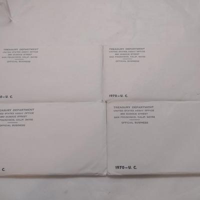 Set of Four 1970 U. S. Mint Uncirculated Coin Sets (#59)