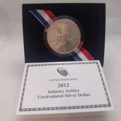 2012 U. S. Mint Infantry Soldier Silver Dollar Uncirculated Coin (#61)