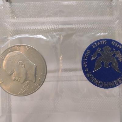 Set of Four 1971 U. S. Mint Eisenhower Silver Dollar Uncirculated Coin (#75)