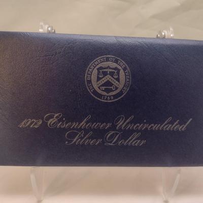 1972 U. S. Mint Eisenhower Silver Dollar Uncirculated Coin (#78)