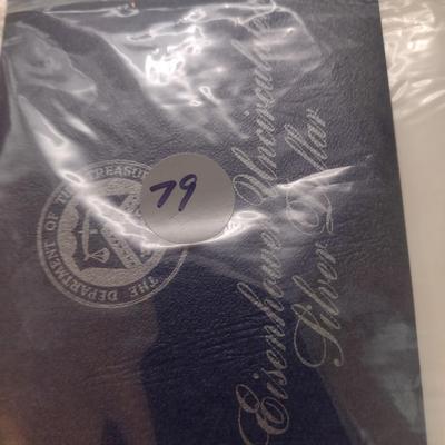 Set of Two 1972 U. S. Mint Eisenhower Silver Dollar Uncirculated Coin (#79)