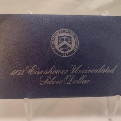 1973 U. S. Mint Eisenhower Silver Dollar Uncirculated Coin (#82)
