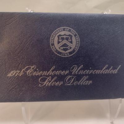 1974 U. S. Mint Eisenhower Silver Dollar Uncirculated Coin (#85)