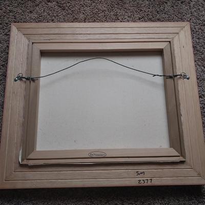 FRAMED PICTURE 'view of delft" AND TWO CANDLE SCONES