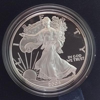 2004 U. S. Mint American Eagle Silver Dollar Proof Coin (#93)