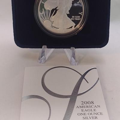 2008 U. S. Mint American Eagle Silver Dollar Proof Coin (#100)