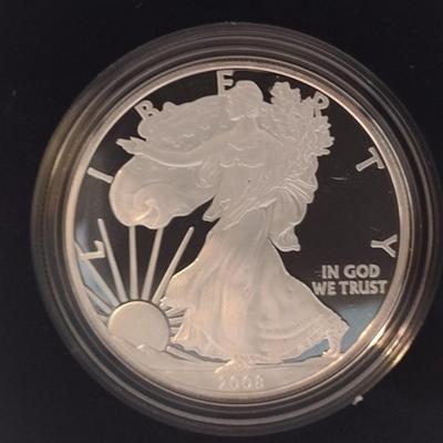 2008 U. S. Mint American Eagle Silver Dollar Proof Coin (#100)