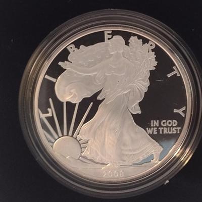 2008 U. S. Mint American Eagle Silver Dollar Proof Coin (#102)