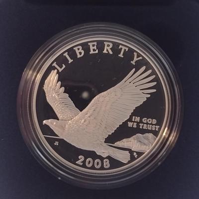 2008 U. S. Mint Bald Eagle Commemorative Silver Dollar Proof Coin (#115)