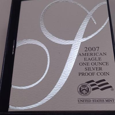 2007 U. S. Mint American Eagle Silver Dollar Proof Coin (#117)
