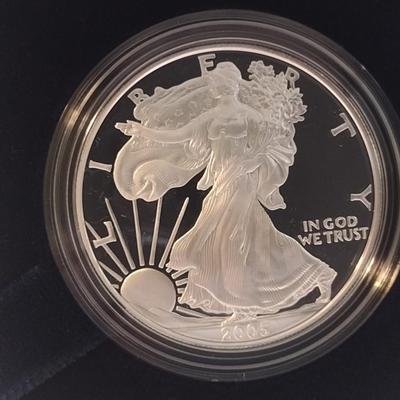 2005 U. S. Mint American Eagle Silver Dollar Proof Coin (#122)
