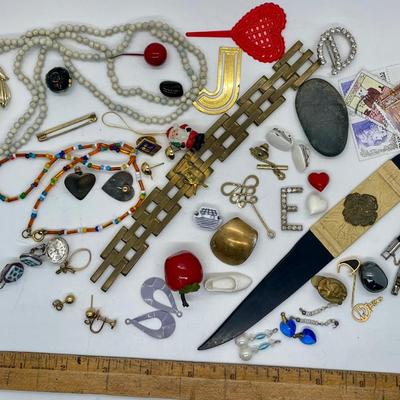 Junk Drawer Lot of Misc. Tiny Pieces and Orphaned Items