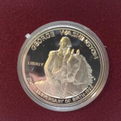 Set of Four 1982 U. S. Mint George Washington Commemorative 90% Silver Half-Dollar Proof Coin (#134)