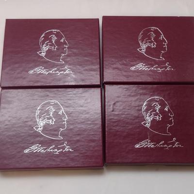 Set of Four 1982 U. S. Mint George Washington Commemorative 90% Silver Half-Dollar Proof Coin (#135)