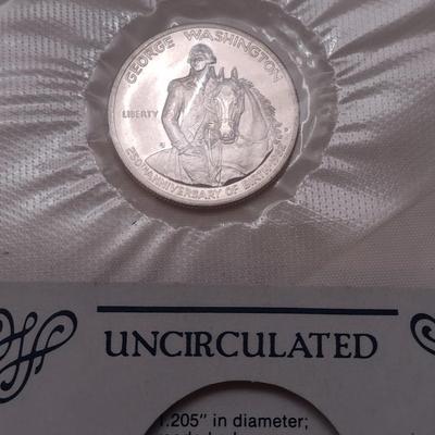 Set of Two 1982 U. S. Mint George Washington Commemorative 90% Silver Half-Dollar Uncirculated Coin (#140)