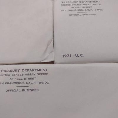 Set of Five 1971 U. S. Mint Uncirculated Coin Sets (#145)