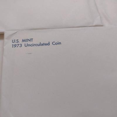 Set of Five 1973 U. S. Mint Uncirculated Coin Sets (#148)
