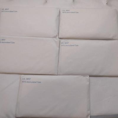 Set of Five 1975 U. S. Mint Uncirculated Coin Sets (#149)