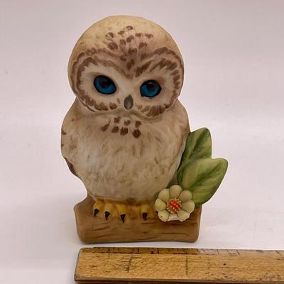 Bisque Porcelain Owl Figurine