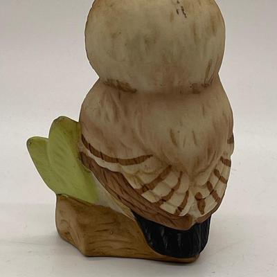 Bisque Porcelain Owl Figurine